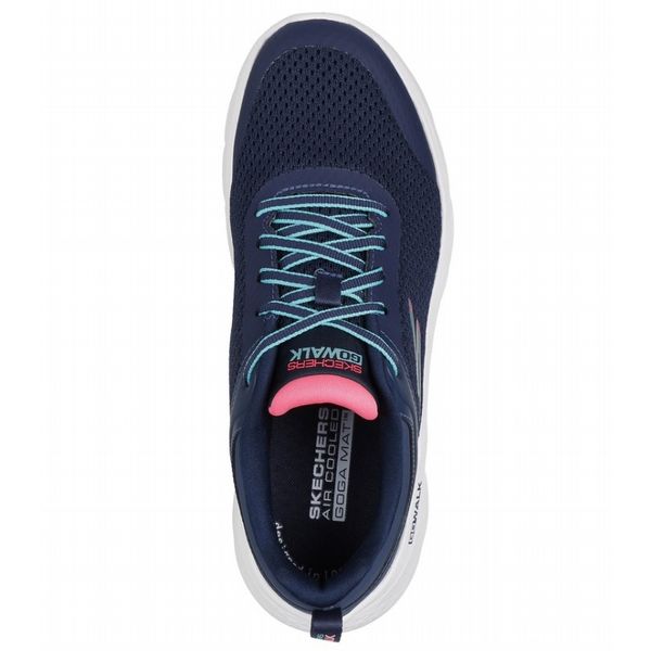 Skechers Go Walk Flex Womens Shoe (Navy/White/Pink)