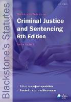 Blackstone's Statutes on Criminal Justice & Sentencing (PDF eBook)