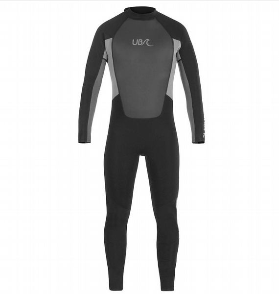 UB Mens Blacktip Mono Long Wetsuit (Black/Grey)