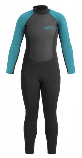 UB Womens Sailfin Long Wetsuit (Black/Aqua)